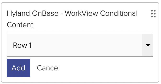 Adding a WorkView Conditional Content widget to a Homepage