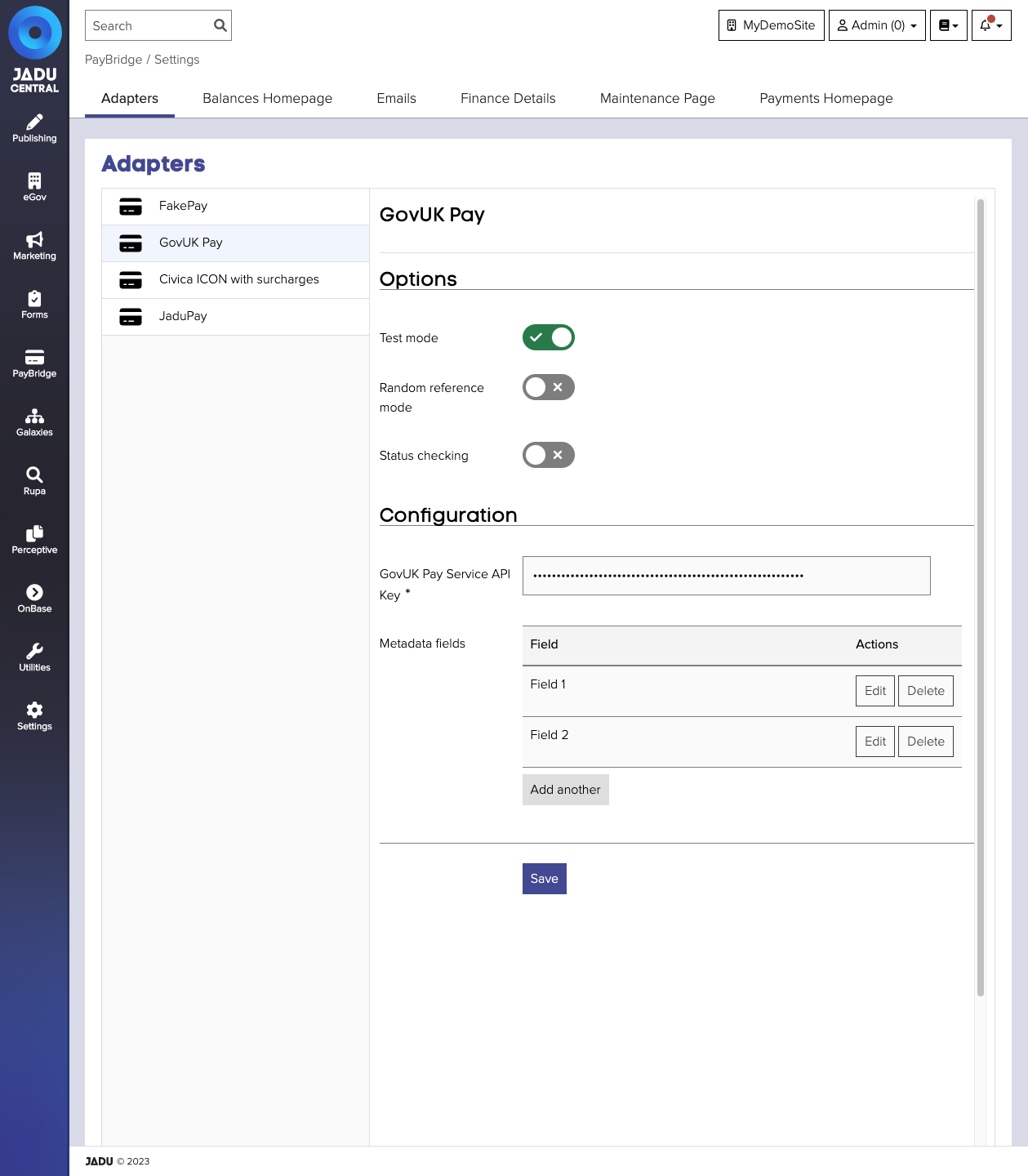 Payments Interface