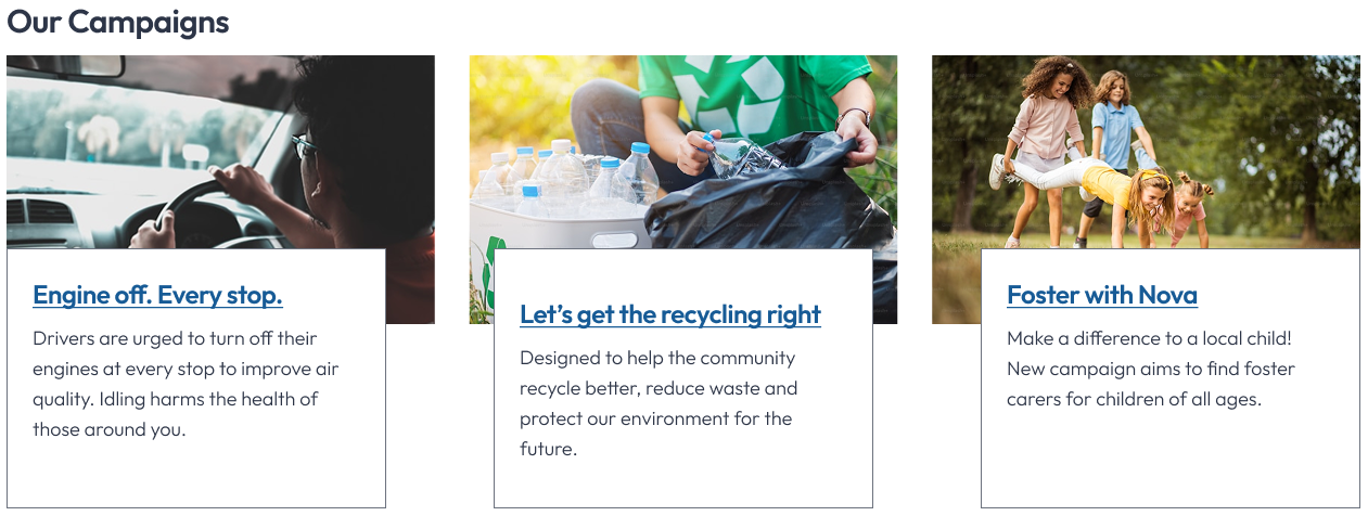 Advert front end screenshot