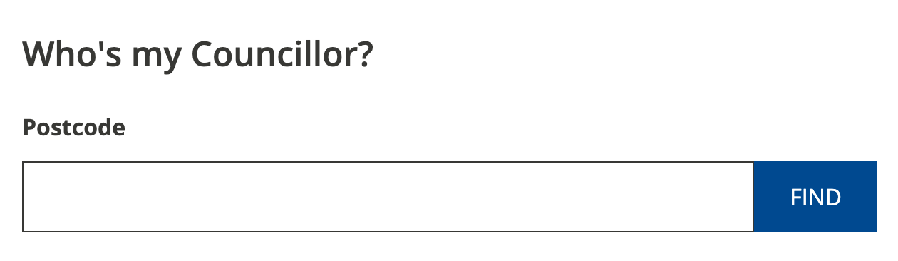 Councillor front end search screenshot