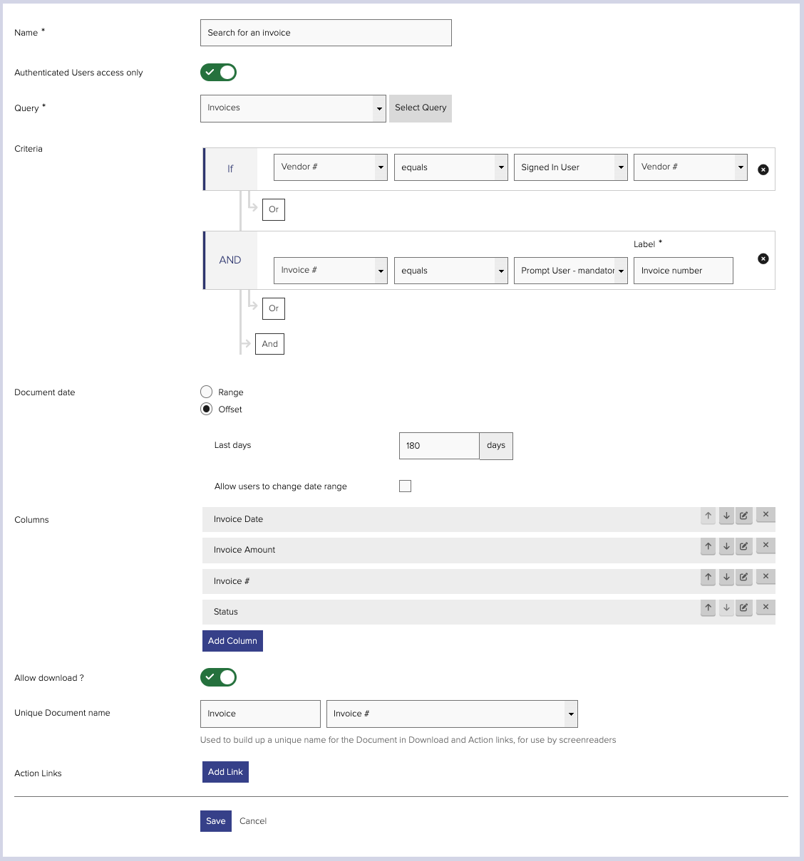 Creating a Custom Query Configuration