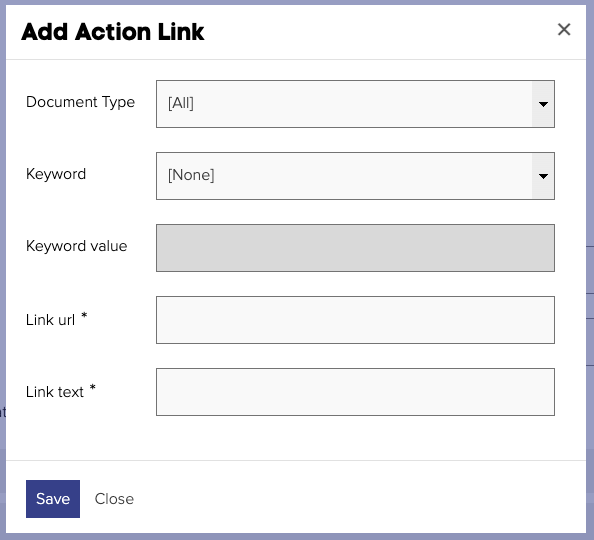 Configuring an Action Link