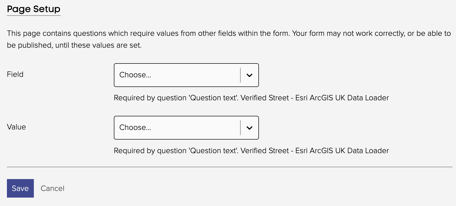 Verified Street - Esri ArcGIS UK Data Loader configuration