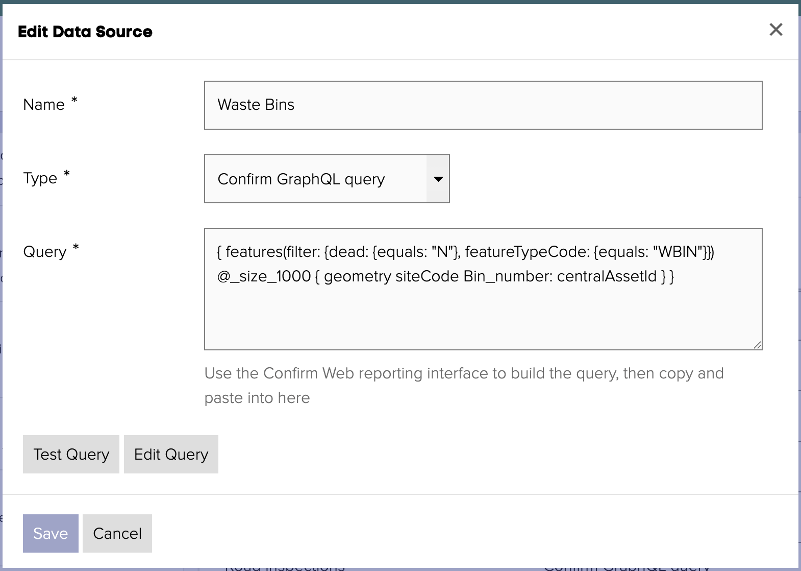 Pasting the GraphQL Query into Jadu