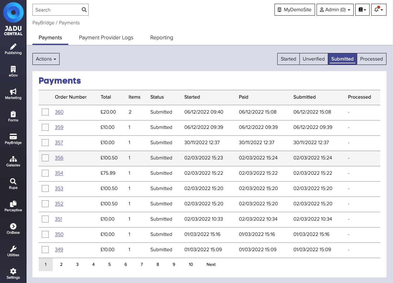 Payments Interface