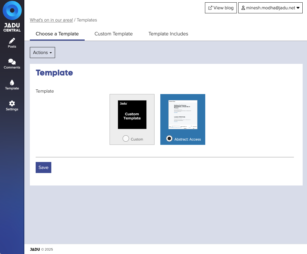 template form