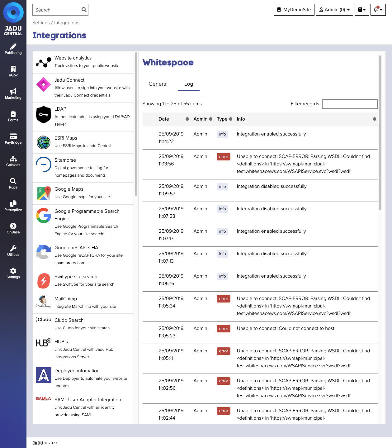 Whitespace PowerSuite configuration