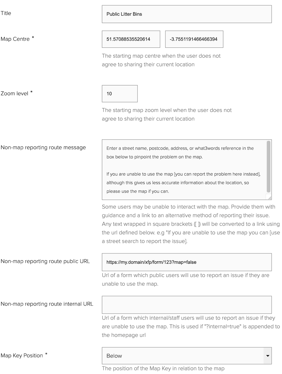 Confirm map widget settings - step 1