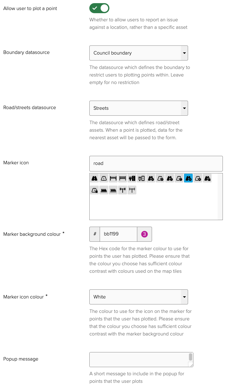 Confirm map widget settings - step 3