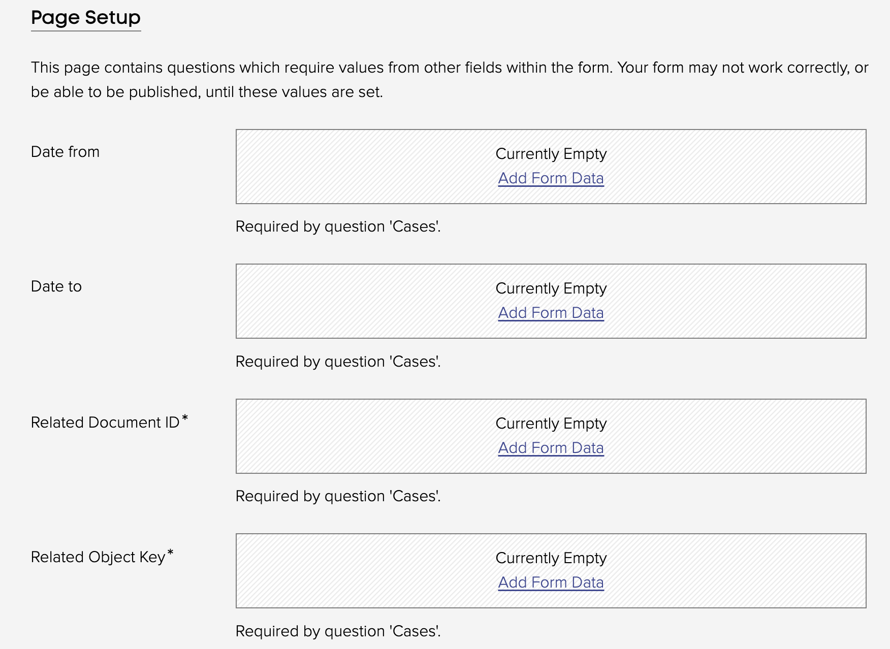 Configuring a "WorkView Filter Results" Component in Page Setup