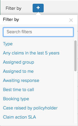 Filter field criteria