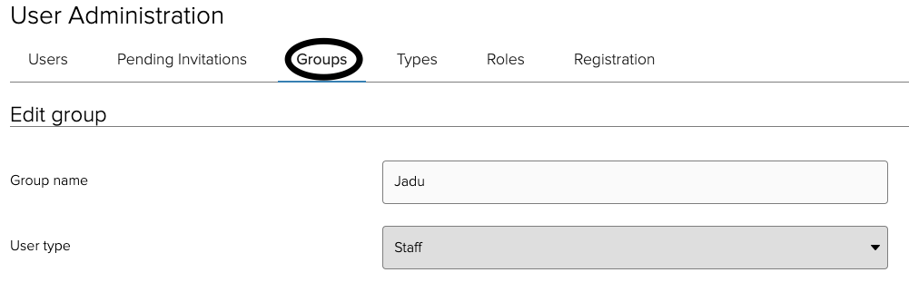 Groups Tab