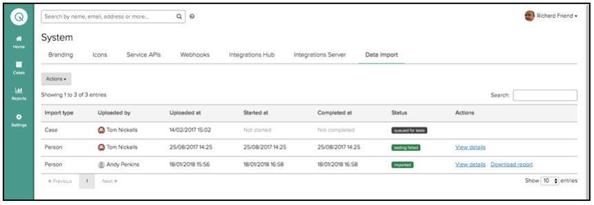 Data Import