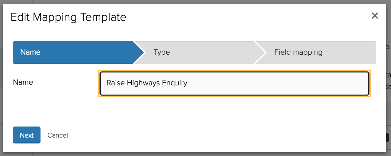 Mapping Template