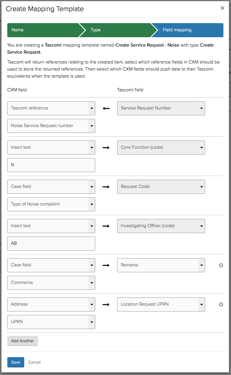 Mapping Template