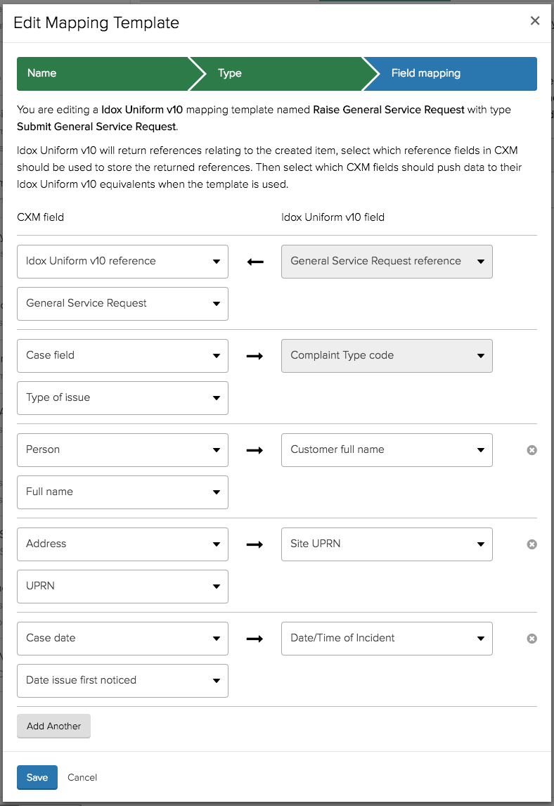 Mapping Template