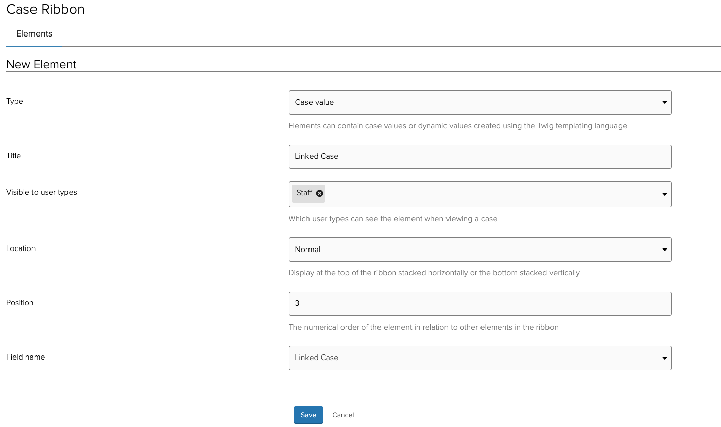 Add Linked case element