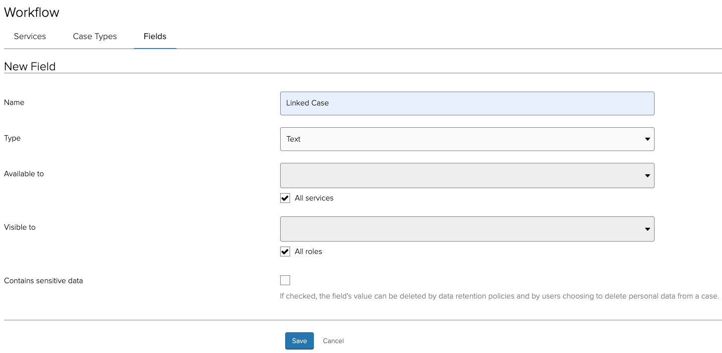 Linked Case Field