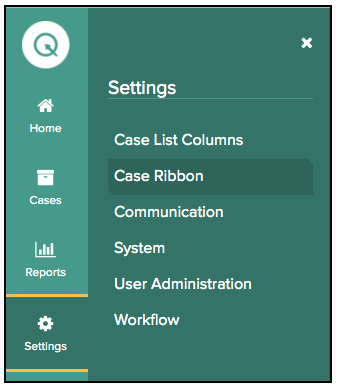 Case Ribbon Menu