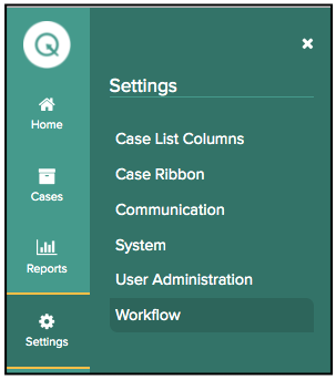 Workflow Menu